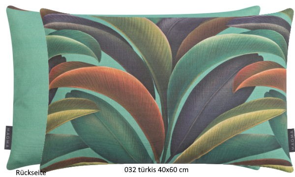 Kissenhülle Bosque türkis 40x60 cm